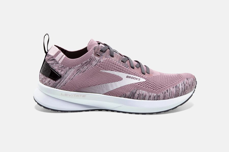 Brooks Israel Levitate 4 Road Running Shoes Womens - Pink/White - ILY-481572